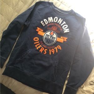 Edmonton Oilers Old Timer Hockey sweatshirt with kangaroo pocket..
